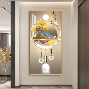 福鹿廊金山81876345玄入户对装 饰画过关道走尽头大气轻奢挂画门竖