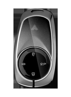 适用2023款哪吒gt660版汽车钥匙套s金属壳v透明膜u级车挂件包扣