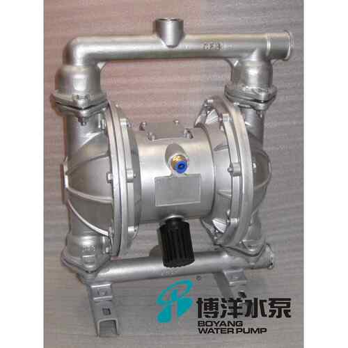QBY-25不锈钢耐高温气动隔膜泵污水耐酸碱耐高温气动隔膜泵
