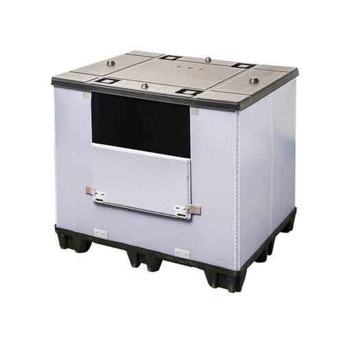 塑围板箱可折汽配叠ZAX物流周转箱塑江苏按需定1150*985带盖料吹