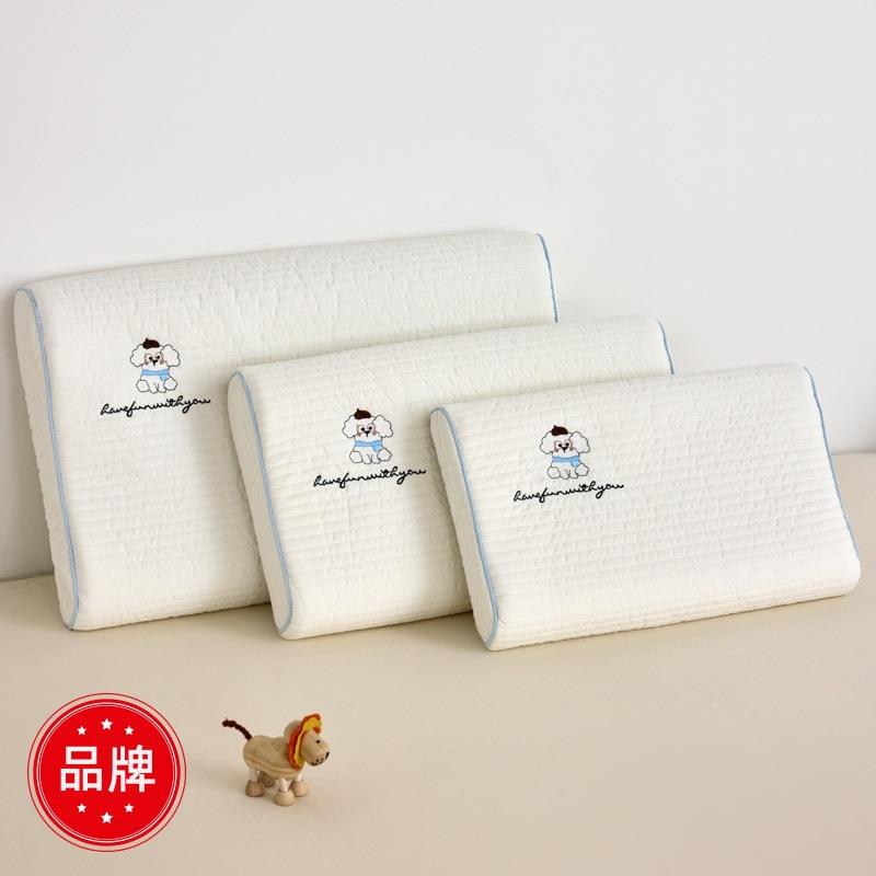 全棉水洗棉亲子乳胶枕天然乳胶儿童枕头学生宿舍枕芯成人乳胶枕头
