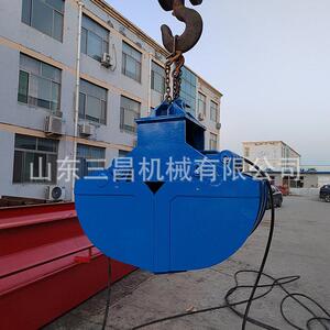 水陆两用电动液压梅花抓挖机贝壳斗抓煤斗码头卸煤航车抓贝型斗