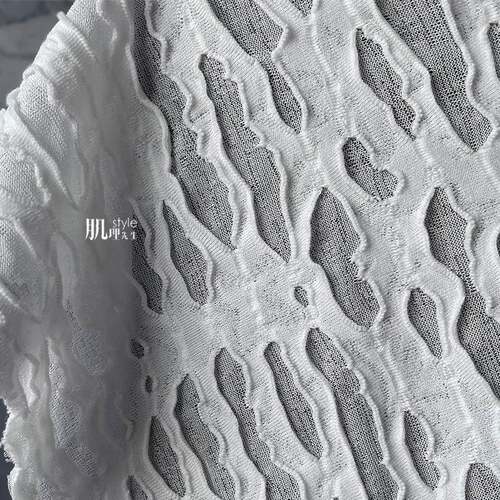 破烂布料开口笑提花针织复合弹力创意帽子包包裤子服装设计师面料