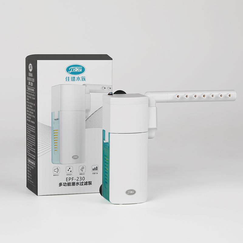 鱼缸内置三合一过滤换水泵水族箱增氧抽水循环带生化泵过滤器