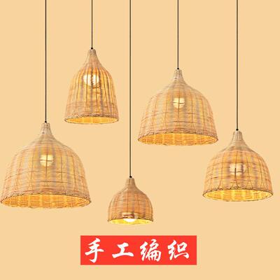 新款藤编吊灯 婚庆道具婚礼布置酒杯吊灯阳台餐厅竹编灯竹艺吊灯