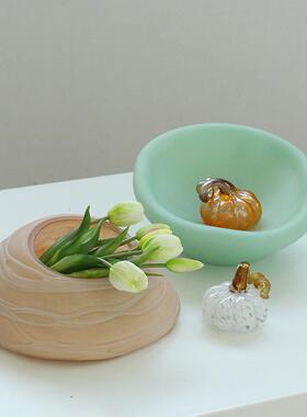 简约手工艺术不规则台面花盆花器创意猫砂盆居家软装柜台装饰摆件