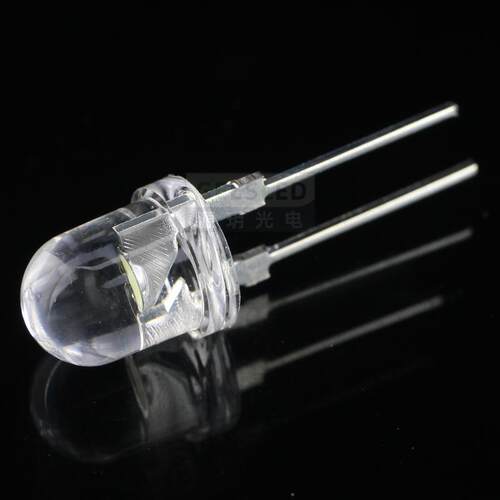 geesled源玥0.5瓦F8草帽散光0.5W8mm圆头聚光超高亮大支架LED灯珠
