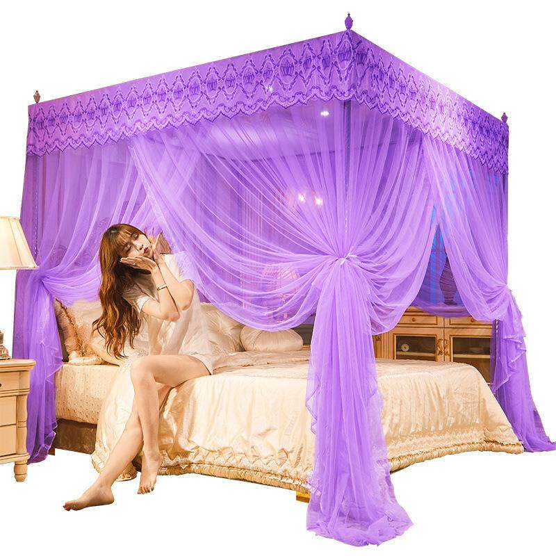 蚊帐家用加厚三开门1.5m卧室双人宫廷1.8m双人床公主帐子落地防蚊