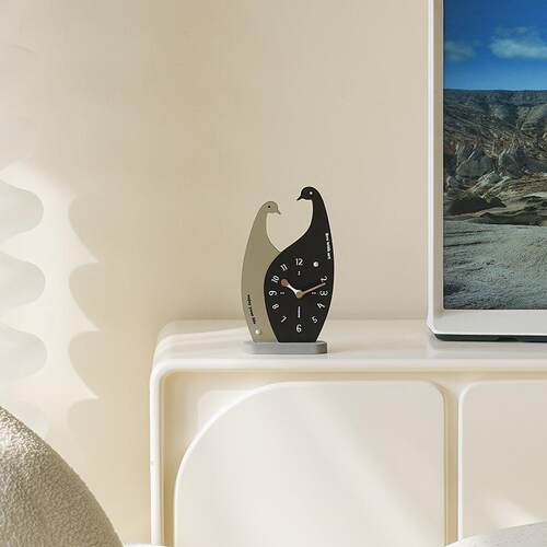 WOZOOM屋准创意摆台式钟表玄关客厅座钟装饰摆件桌面电视柜饰品
