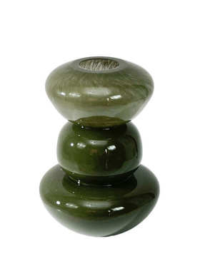 圈风高级琉璃颜感值绿色古风甜甜ins陶瓷中高花瓶简玻璃极大小