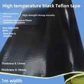 黑色特氟龙胶带耐磨耐高温布封机真空机绝缘布防静电特氟龙胶带