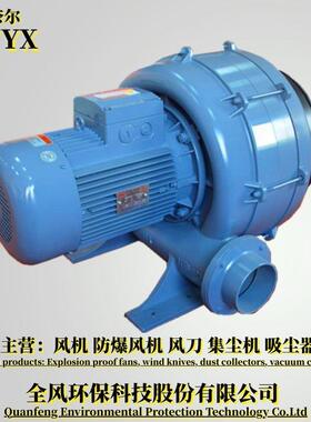 HTB125-1005多段式透浦风机7.5KW气体输送鼓风机吹料用中压风机
