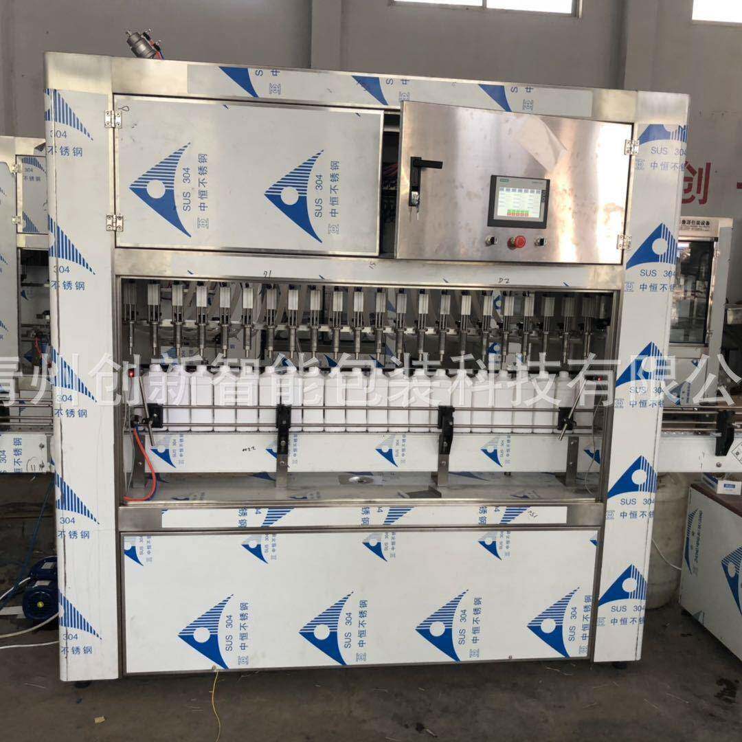 4头消毒液清洗剂自流式灌装机 耐酸防腐蚀灌装机 液体肥灌装生产