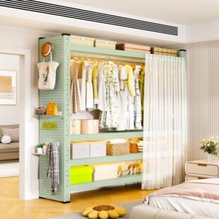 开式 落地衣置物架衣帽架出放CYJ625租房 衣易架卧室收纳柜子简组装