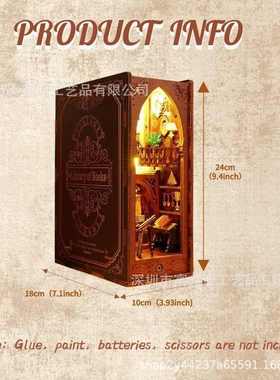 with娃娃套装迷你3d diy 屋kitnookbook lightled