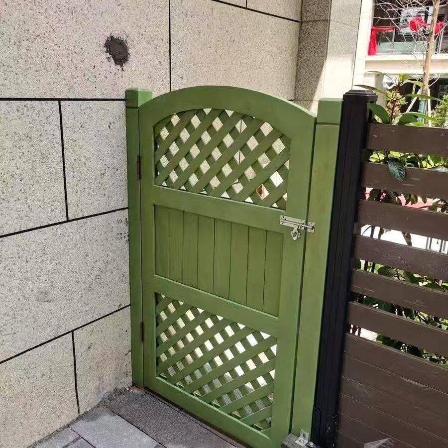 定制防腐木门外庭栅栏门花园门围栏院隔断单2602开门子户木门篱院
