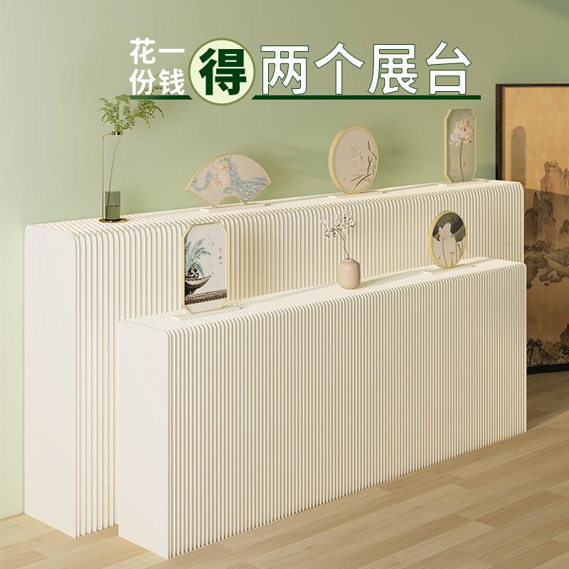 简约纸艺套裁展台产品展架展会陈列货架商用家用置物台折叠移动台