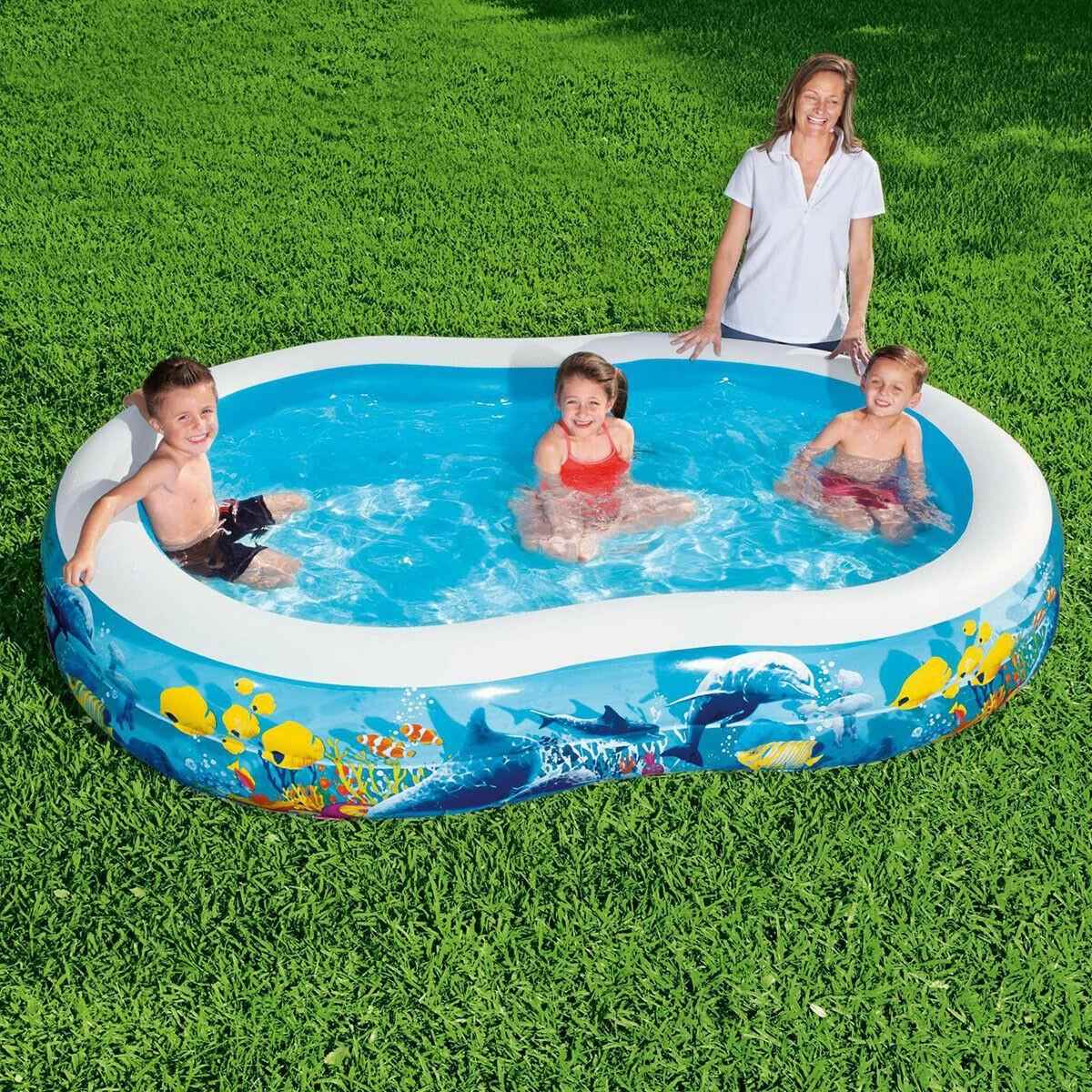 Bestway54118二环8字形戏水池儿童宝宝充气水池加厚家庭游戏池