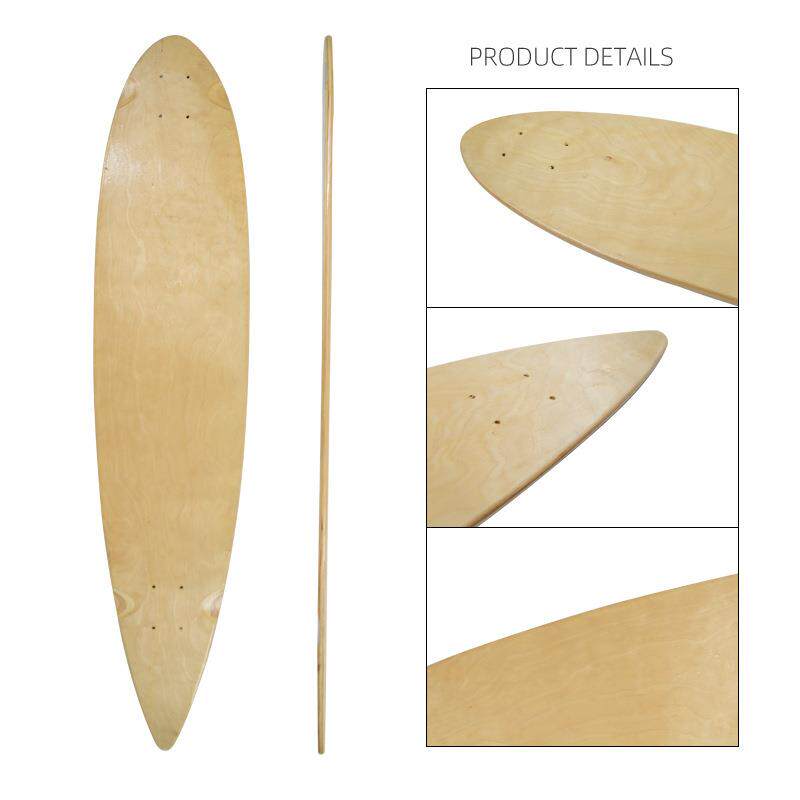 大鱼板板面105*24cm单翘长裸板公路板光板枫木滑板长板