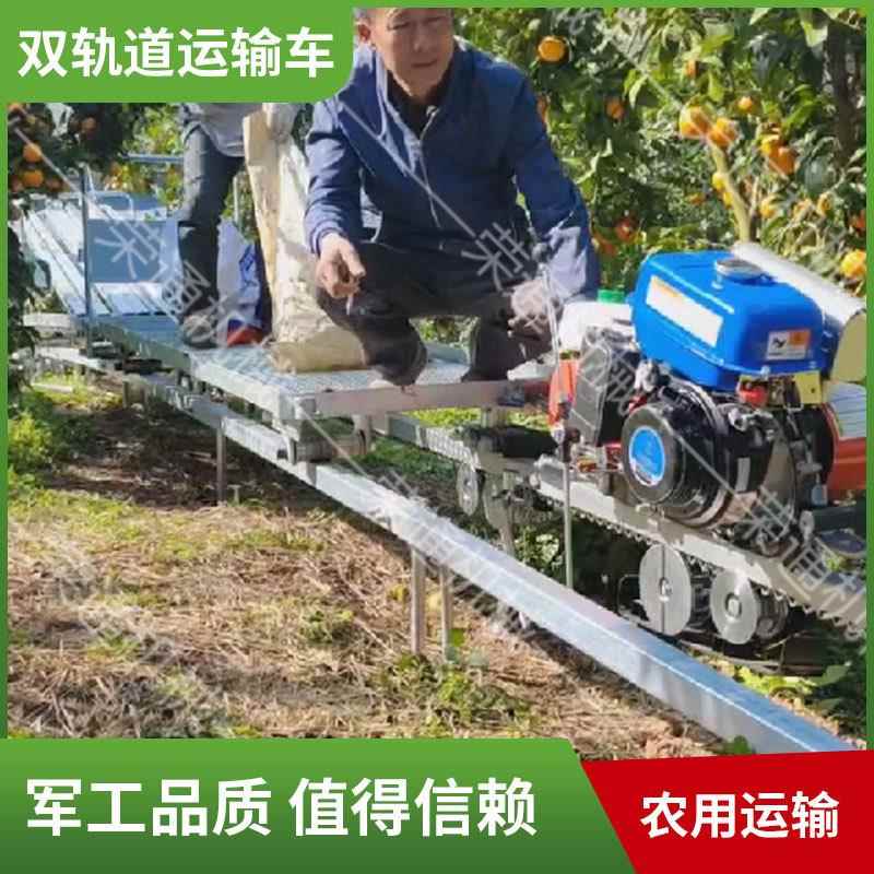 果园轨道搬运车自走式汽油小型电动货物装载山地农用单轨运输车