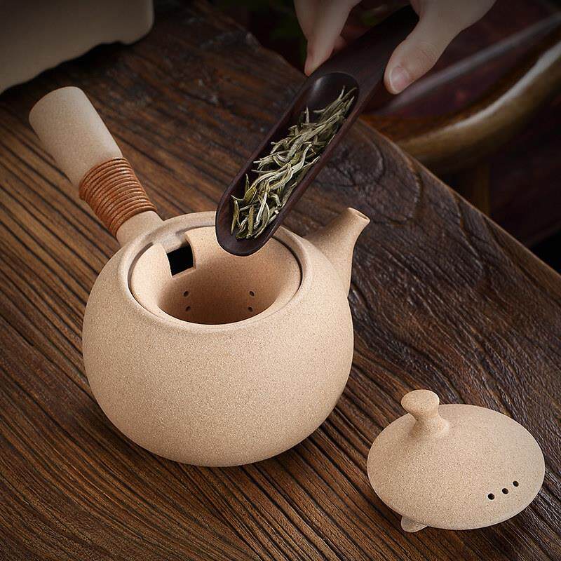 陶土陶壶粗陶煮茶器陶瓷煮茶壶侧把茶壶围炉电陶炉侧把壶2024新款