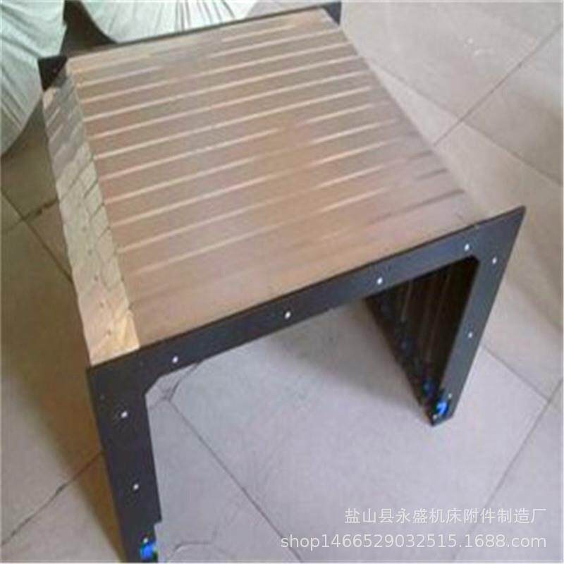 铁皮老虎导轨防护罩 横梁风琴防护罩 三面盔甲防尘罩 皮老虎折布