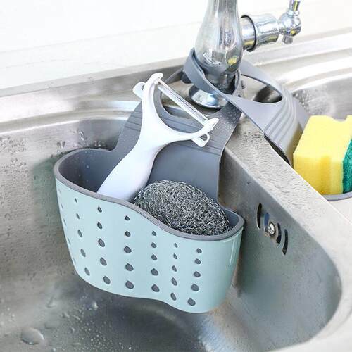 Sink Shelf Soap Sponge Drain Rack Kitchen Organizer Holder