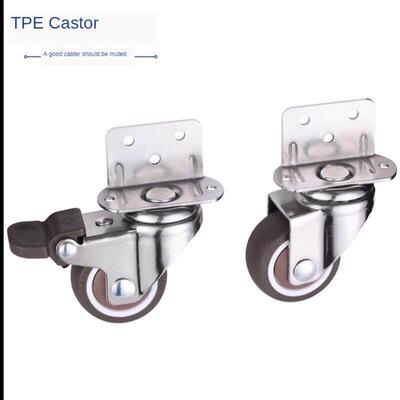 4pcs Furniture Casters Wheels Soft Rubber Swivel Caster Quit