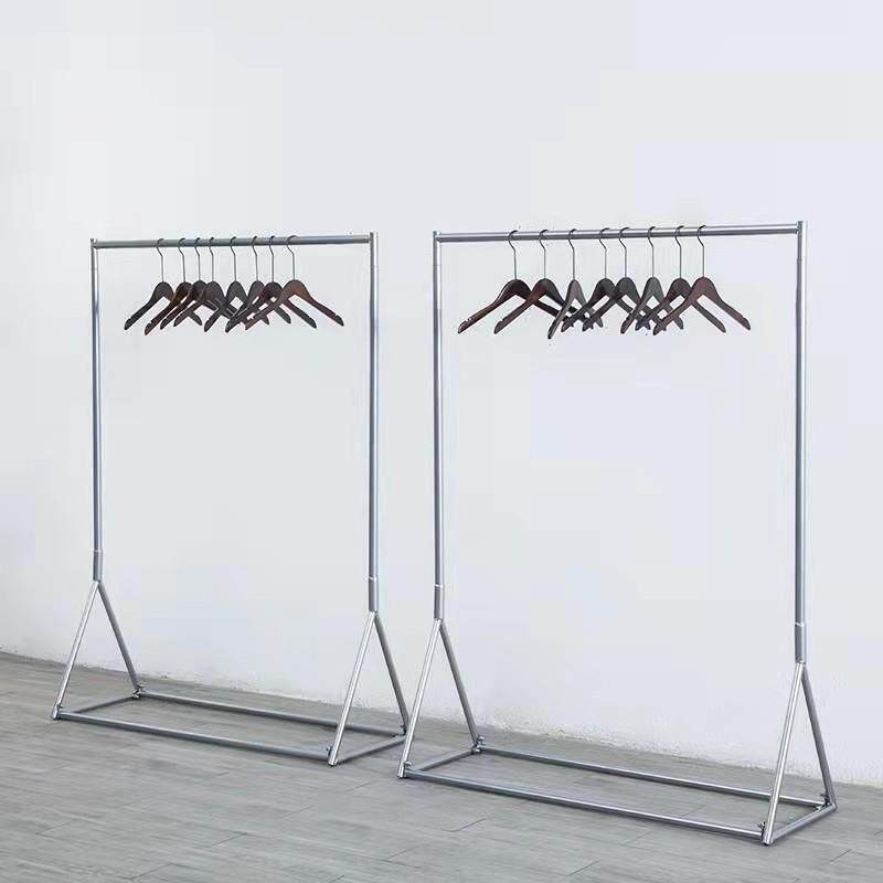 服装店展示架落地式组合银色衣架网红女装店陈列侧挂架ins不掉漆