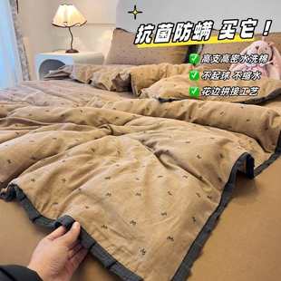 床上被套家用宿舍2025新款 床单床笠四件套三件套水洗棉批发款 代发