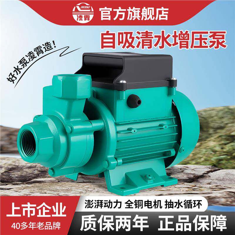 凌霄水泵1DZB-35/45/65抽水机自来水井水抽水220V自吸清水增压泵
