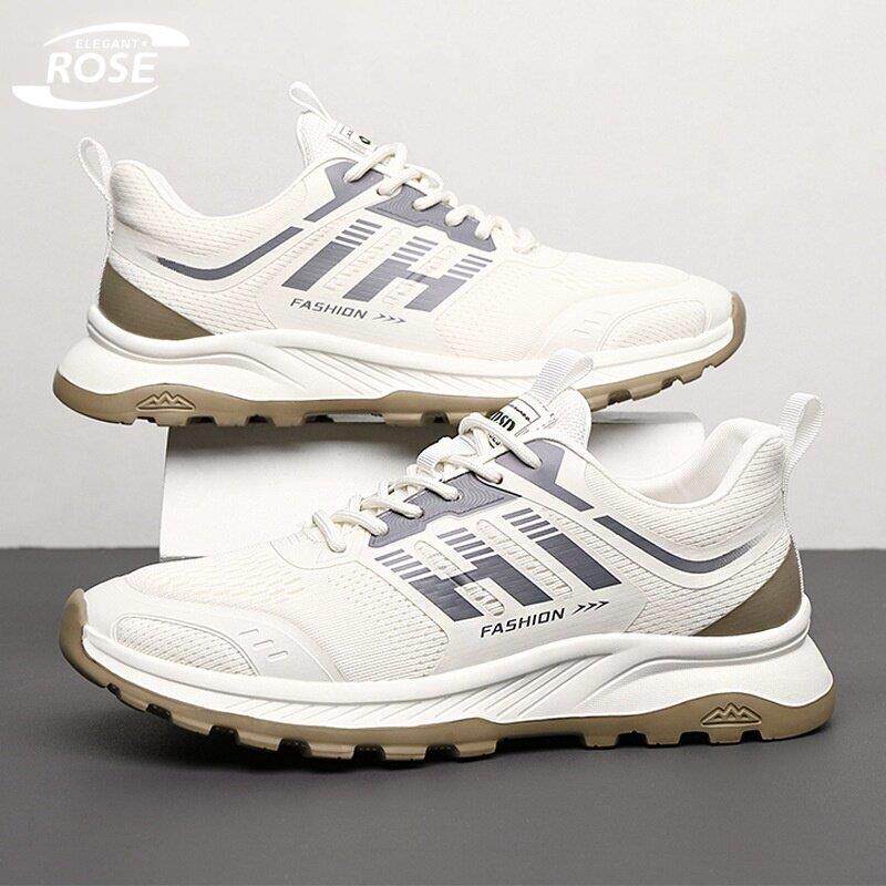 ELEGANT ROSE 男鞋网面鞋春季透气运动鞋休闲跑鞋软底舒适飞织鞋