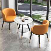 正品 休闲子轻奢网红一桌二休息区会客谈桌椅 洽阳台小茶桌椅椅套装