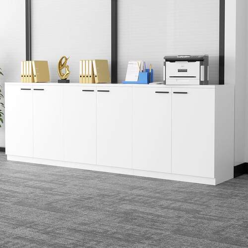 木质落地置物柜档案A4资料文件收纳柜办公柜子办公室储物矮柜边柜