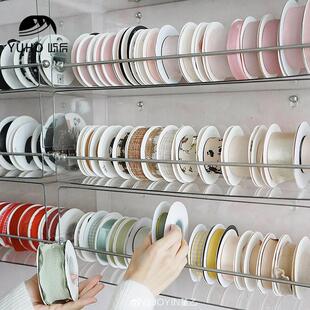 屿后 亚克力丝带架透明挂式收纳丝带架子花店专用花艺资材