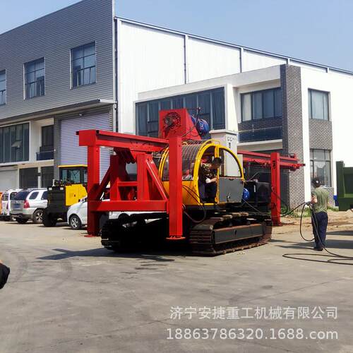 履带长螺旋打桩机 引孔注浆抗浮锚杆钻孔机 18米长螺旋打桩机出售