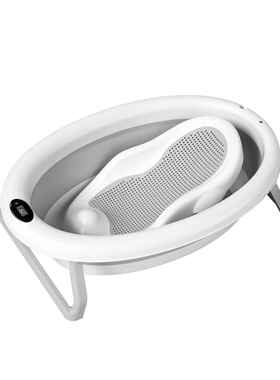 婴儿洗澡盆新生儿双层可折叠家用浴盆宝宝可坐躺TPR泡澡沐浴盆