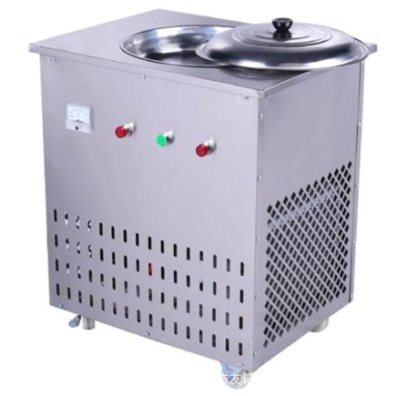 单炒双冷藏炒冰机双炒冰机手动炒酸奶机水果炒冰淇淋机自制冰激凌