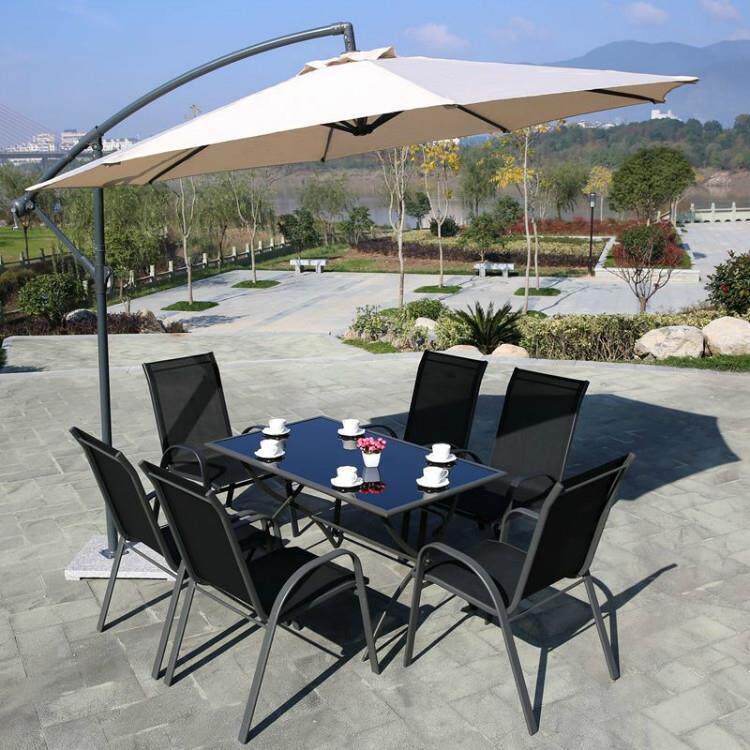 厂家直销户外折叠长方桌 室内钢化玻璃餐桌椅 简约时尚咖啡桌