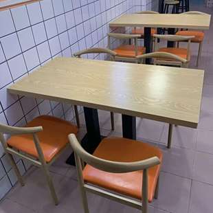 加厚餐桌小户型商用食堂饭店餐桌椅快餐厅桌椅组合饭桌长方形桌子