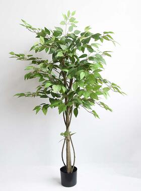 高档仿真植物人造榕树盆栽假树酒店家居装饰摆设榕树