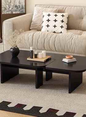 异形黑色实木设计桌师白蜡茶几客厅茶家用户型咨询客服组合创小意