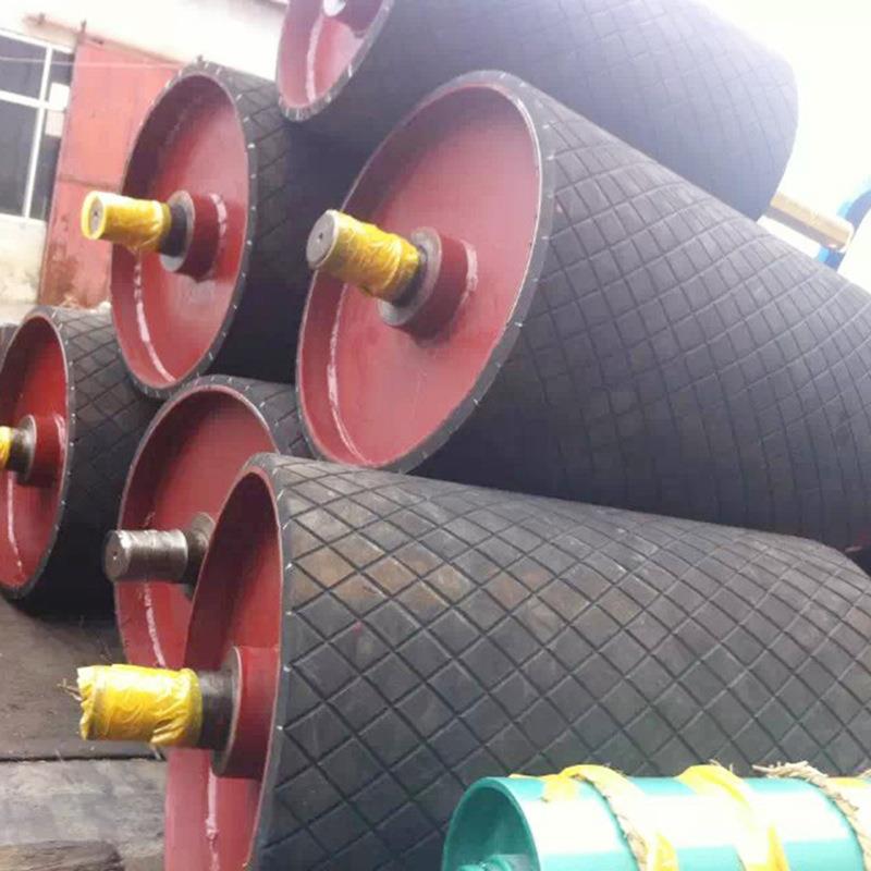 厂家定制包胶滚筒传动送滚筒输送LBM机筒胶橡滚传带无动力滚筒