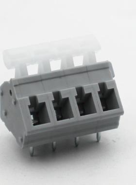 灰色弹簧式接线端子KF DG243免螺丝带扳手按压式端子WJ243A-5.0