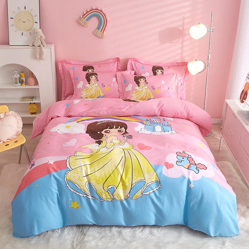 高档高档纯棉四件套床100棉加厚秋冬季单被套2024新款用简约床上