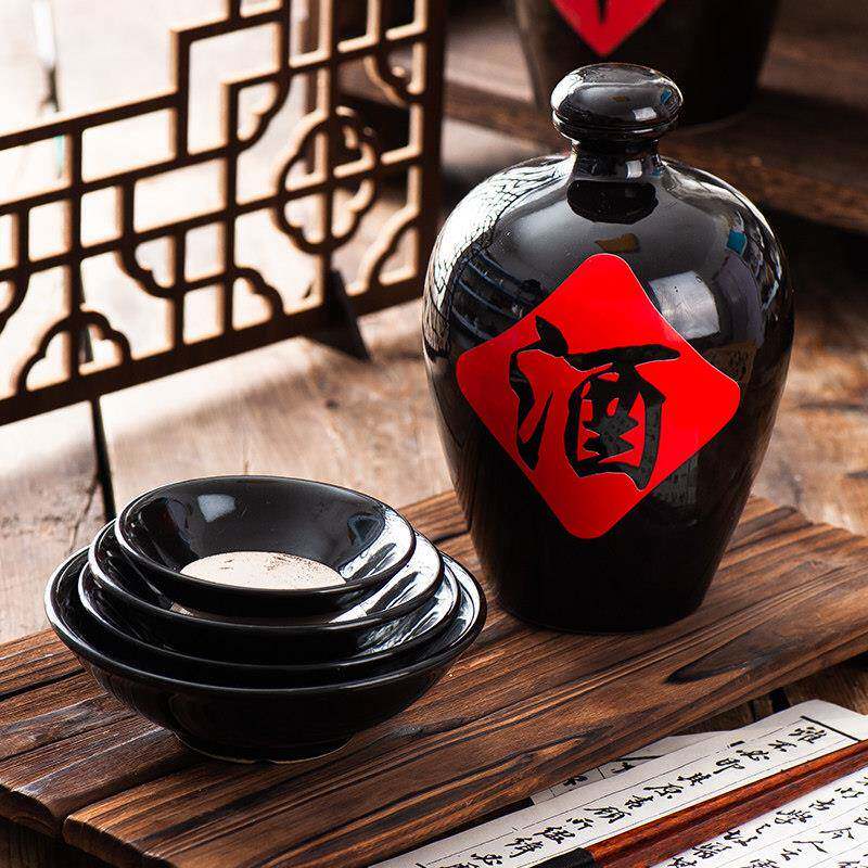 老式古代喝酒碗陶瓷酒坛酒缸酒壶酒罐酒瓶白酒坛子家用密封