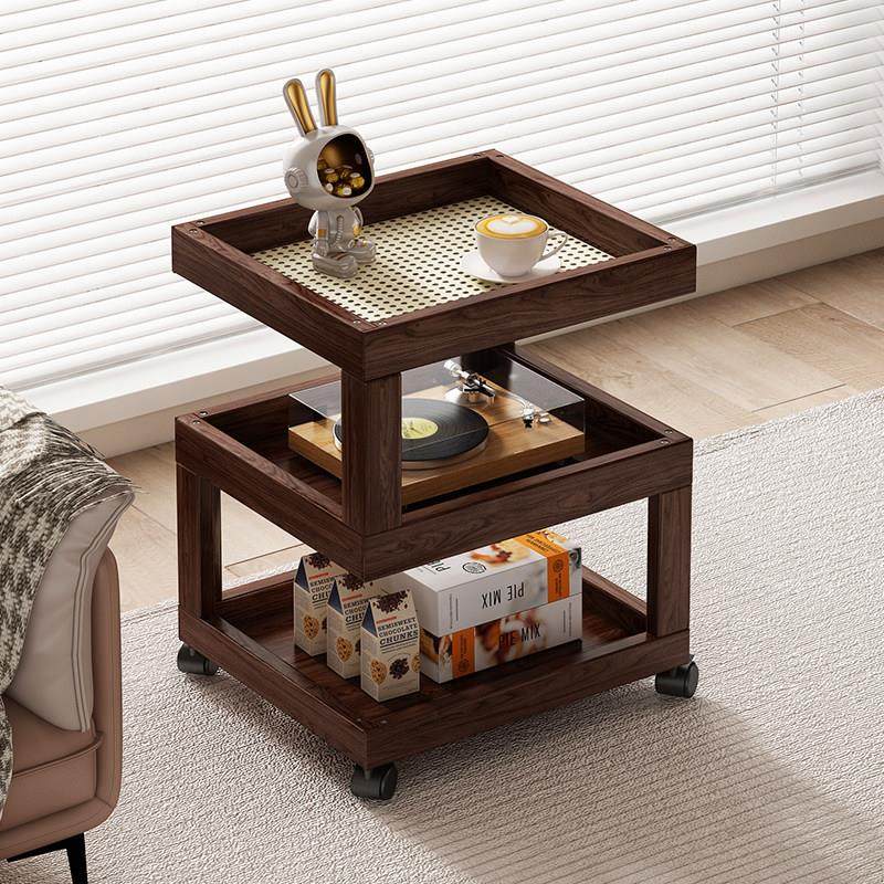 移动床头柜简约现代楠竹家用卧室储物柜小型床边置物架简易收纳柜