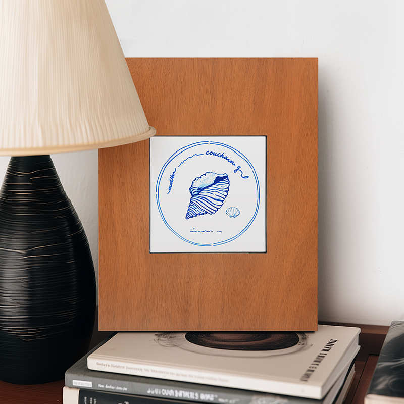 【瓷板画】法式复古实木现代简约植物装饰画小众艺术客厅背景挂画