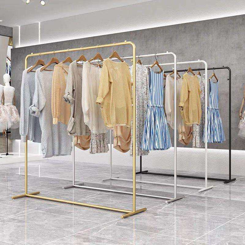 服装店展示架挂衣架落地式装饰女装童装晾衣服单杆龙门货架子