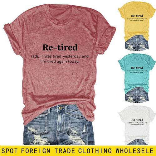Women's Short-Sleeve Funny Retired Definition T-Shirt
